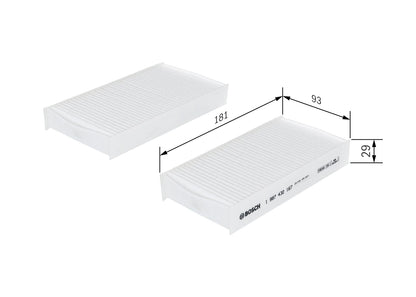 BOSCH 1 987 432 167 Filtru, aer habitaclu