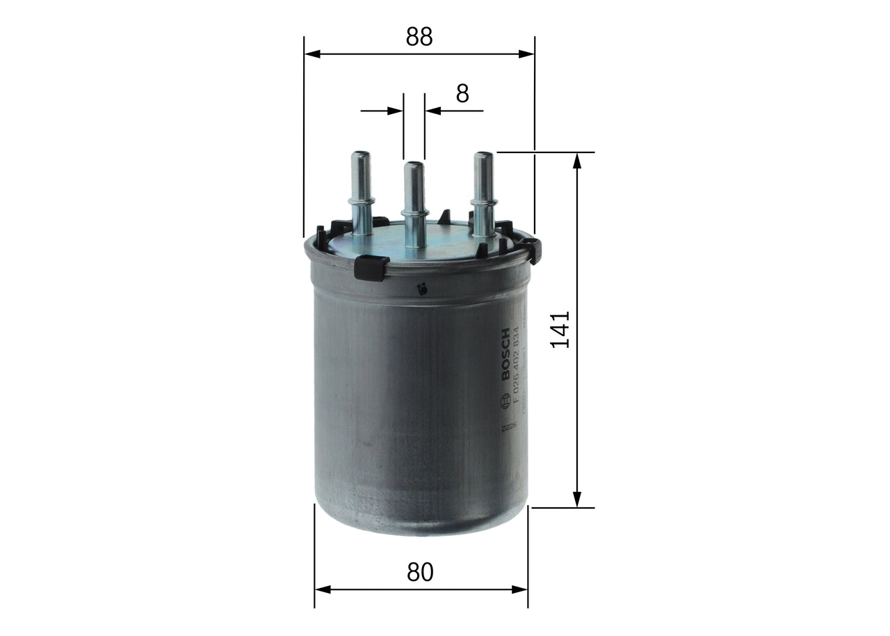 BOSCH F 026 402 834 Filtru combustibil
