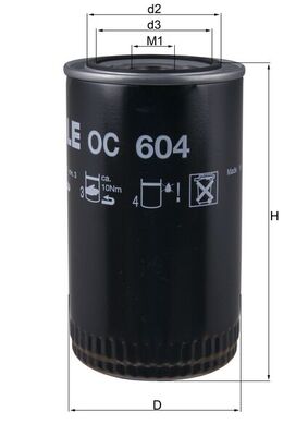 MAHLE OC 604 Filtru ulei