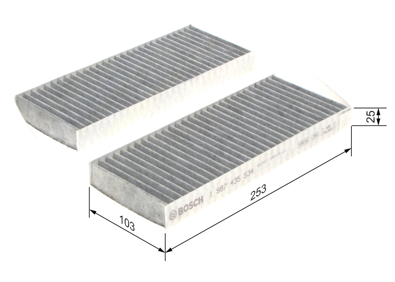 BOSCH 1 987 435 534 Filtru, aer habitaclu