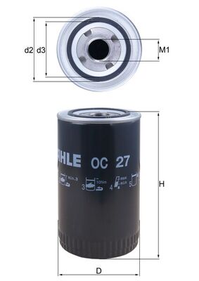 MAHLE OC 27 Filtru ulei