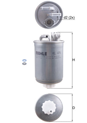 MAHLE KL 476D Filtru combustibil