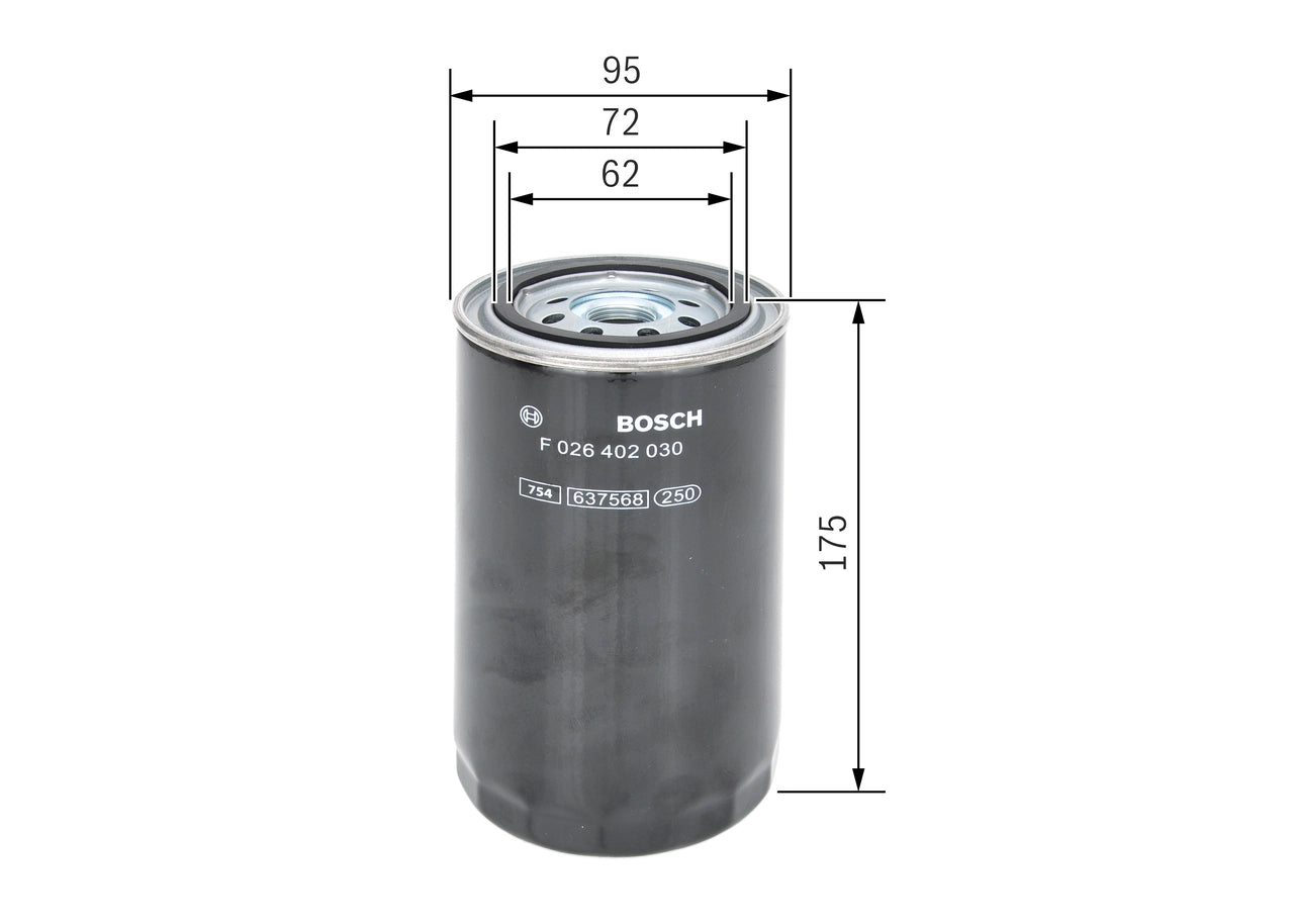 BOSCH F 026 402 030 Filtru combustibil
