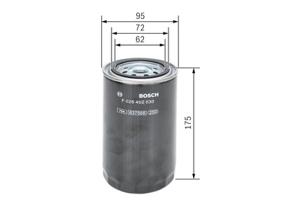 BOSCH F 026 402 030 Filtru combustibil