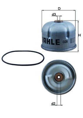 MAHLE OZ 6D Filtru ulei