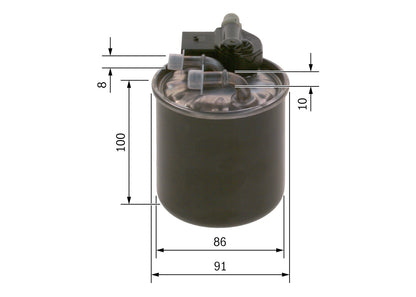BOSCH F 026 402 836 Filtru combustibil