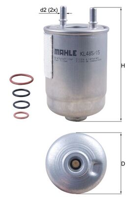 MAHLE KL 485/15D Filtru combustibil