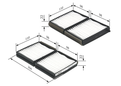 BOSCH 1 987 432 117 Filtru, aer habitaclu