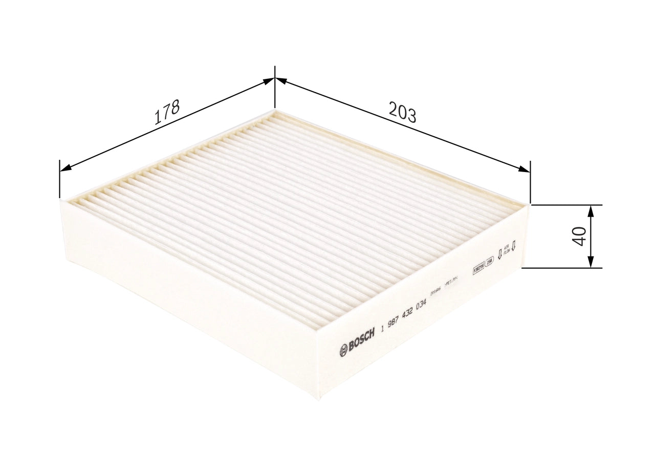 BOSCH 1 987 432 034 Filtru, aer habitaclu