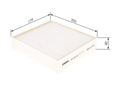 BOSCH 1 987 432 034 Filtru, aer habitaclu