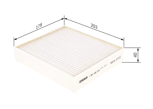 BOSCH 1 987 432 034 Filtru, aer habitaclu