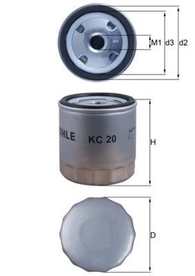 MAHLE KC 20 Filtru combustibil