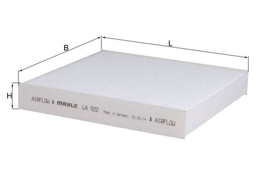 MAHLE LA 922 Filtru, aer habitaclu