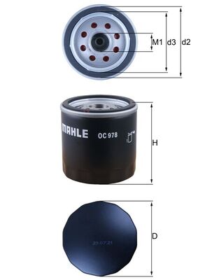 MAHLE OC 978 Filtru ulei