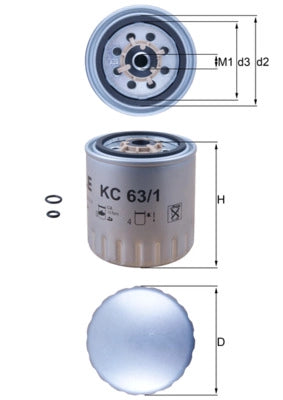 MAHLE KC 63/1D Filtru combustibil