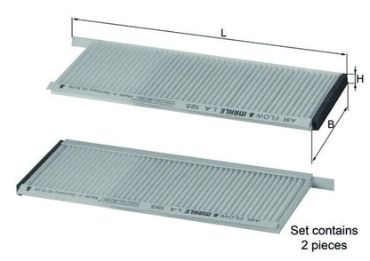 MAHLE LA 195/S Filtru, aer habitaclu