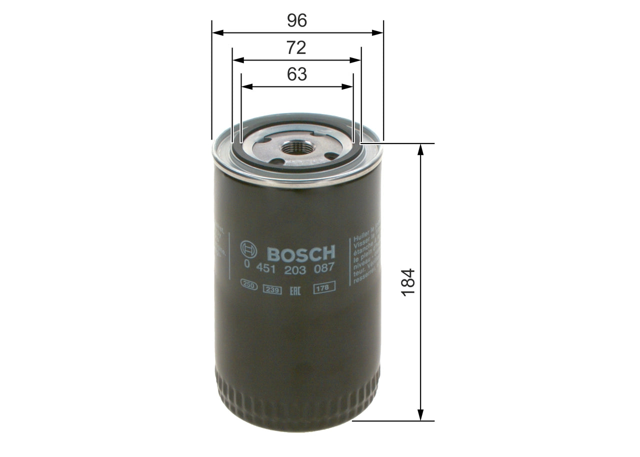BOSCH 0 451 203 087 Filtru ulei