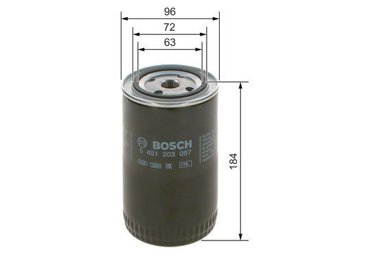 BOSCH 0 451 203 087 Filtru ulei