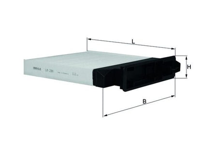 MAHLE LA 230 Filtru, aer habitaclu