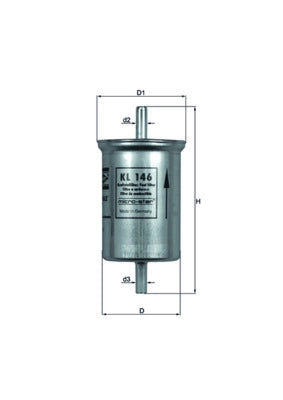 MAHLE KL 146 Filtru combustibil