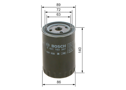 BOSCH 0 451 103 347 Filtru ulei