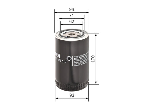 BOSCH 0 451 203 010 Filtru ulei