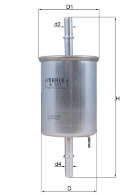 MAHLE KL 573 Filtru combustibil