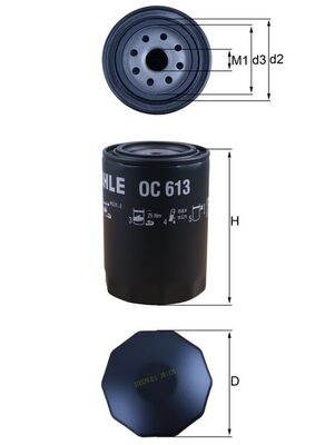MAHLE OC 613 Filtru ulei