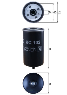 MAHLE KC 102 Filtru combustibil
