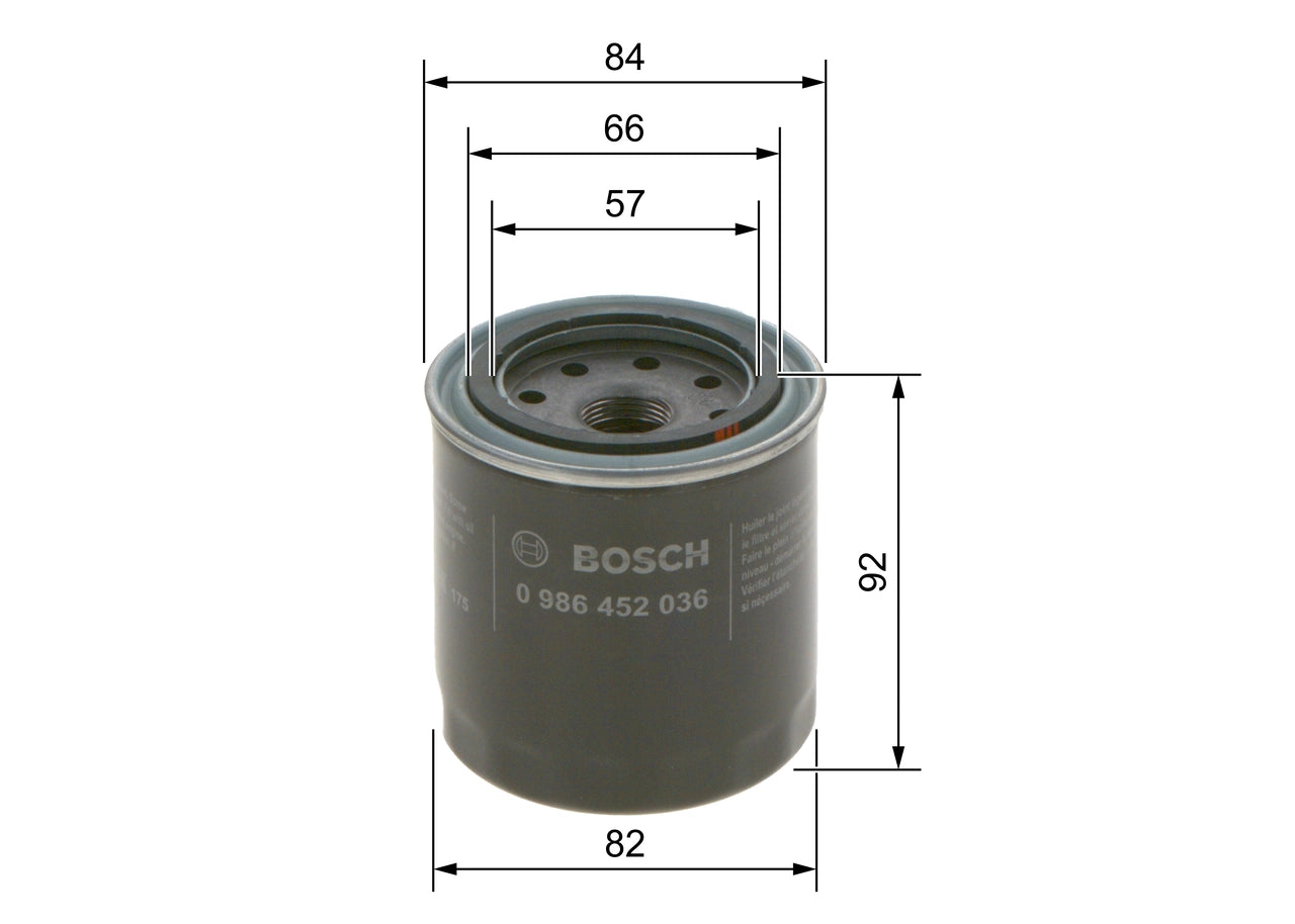 BOSCH 0 986 452 036 Filtru ulei