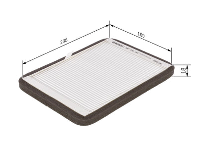 BOSCH 1 987 432 061 Filtru, aer habitaclu