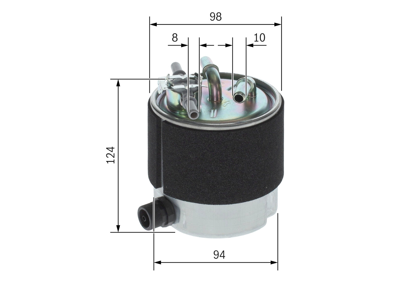 BOSCH F 026 402 125 Filtru combustibil