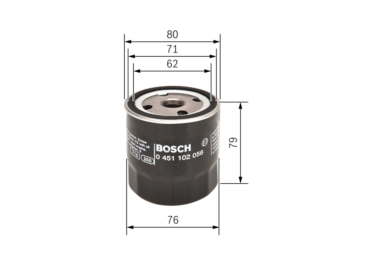 BOSCH 0 451 102 056 Filtru ulei