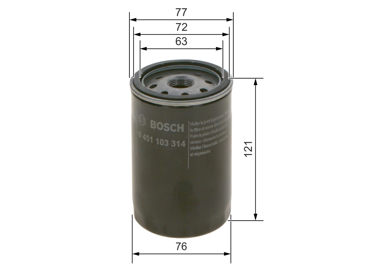 BOSCH 0 451 103 314 Filtru ulei