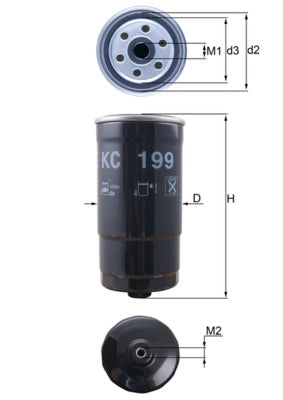 MAHLE KC 199 Filtru combustibil