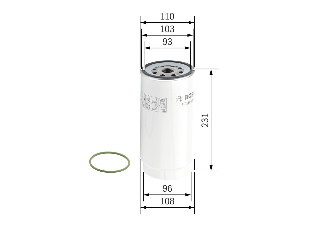 BOSCH F 026 402 038 Filtru combustibil