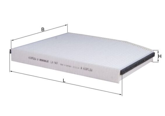 MAHLE LA 947 Filtru, aer habitaclu