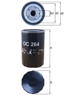 MAHLE OC 264 Filtru ulei