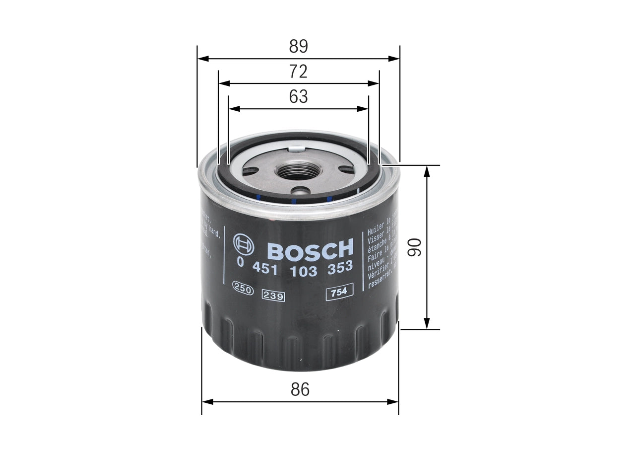 BOSCH 0 451 103 353 Filtru ulei
