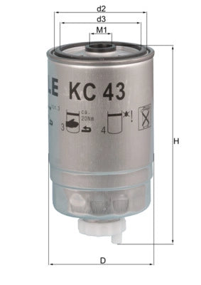 MAHLE KC 43 Filtru combustibil