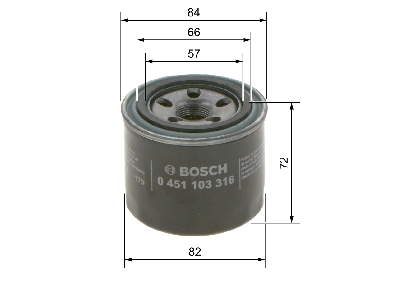 BOSCH 0 451 103 316 Filtru ulei