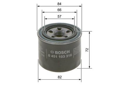 BOSCH 0 451 103 316 Filtru ulei