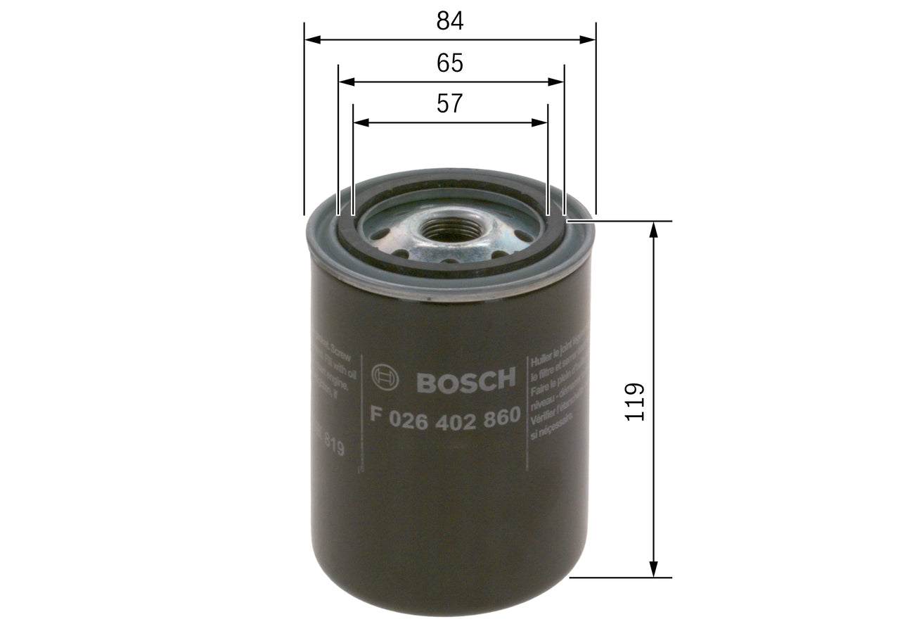 BOSCH F 026 402 860 Filtru combustibil