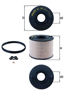 MAHLE KX 192D Filtru combustibil