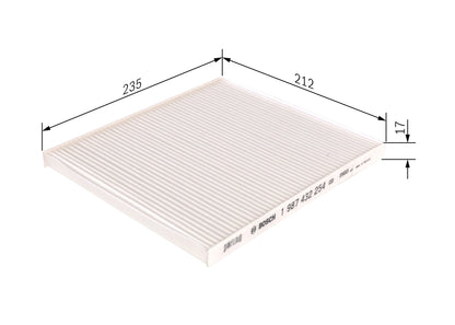 BOSCH 1 987 432 254 Filtru, aer habitaclu