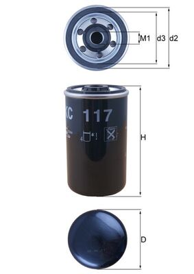 MAHLE KC 117 Filtru combustibil