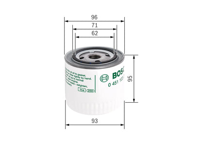 BOSCH 0 451 103 260 Filtru ulei