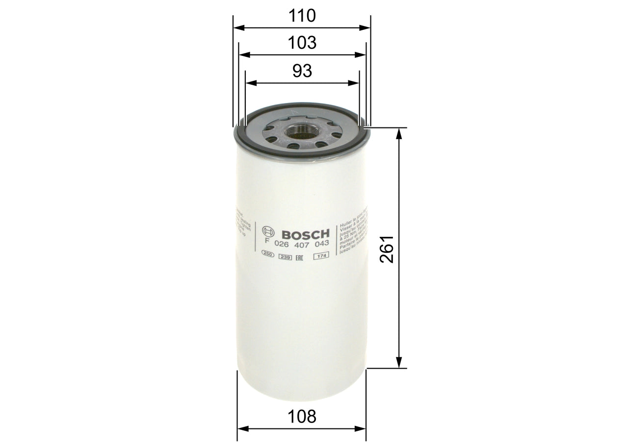 BOSCH F 026 407 043 Filtru ulei