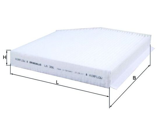 MAHLE LA 386 Filtru, aer habitaclu