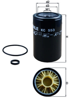 MAHLE KC 553D Filtru combustibil